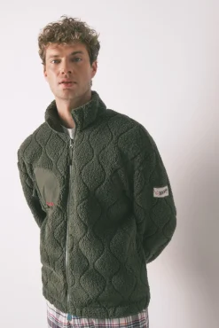 Hombre Women'secret Pijamas>Bata corta hombre borreguito verde Hotwheels