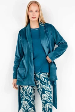 Mujer Gisela Batas>Bata en tejido polar elástico