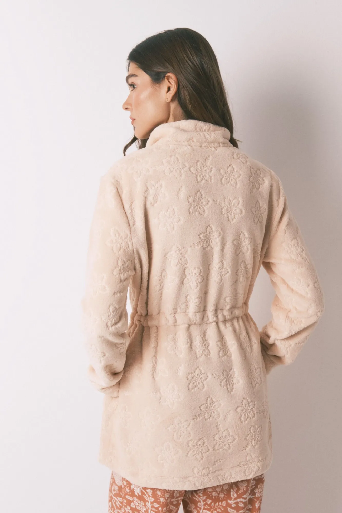 Mujer Women'secret Batas>Bata midi polar flores