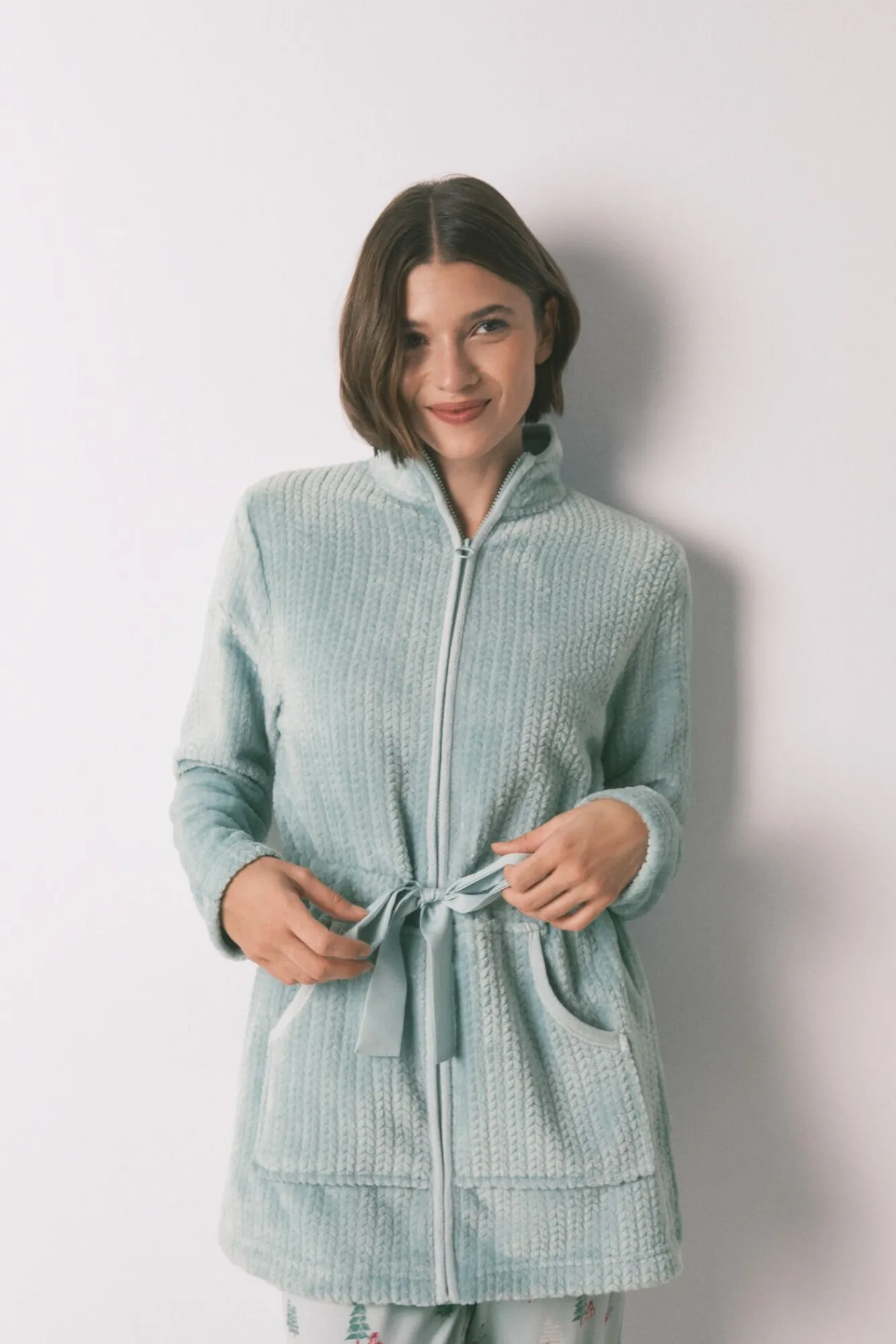 Mujer Women'secret Batas>Bata midi tejido polar