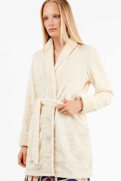 Mujer Gisela Batas>Bata textura peluche