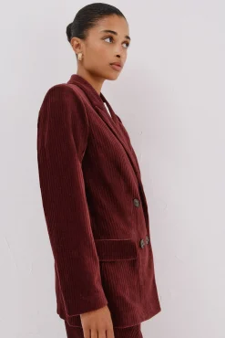 Mujer Cortefiel Trajes|Blazers>Blazer de mujer cruzada de pana