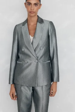 Mujer Pedro del Hierro Trajes|Blazers>Blazer fantasía doble botonadura
