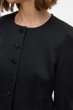 Mujer Vero Moda Blazers>Blazer satinada de mujer con mangas abullonadas