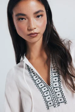 Mujer Springfield Blusas>Blusa boho bordados lentejuelas