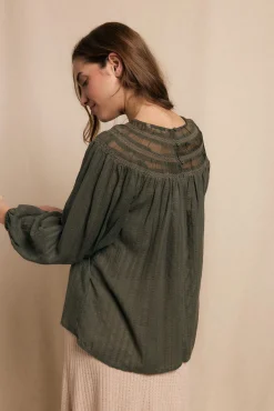 Mujer Slowlove Blusas>Blusa combinada