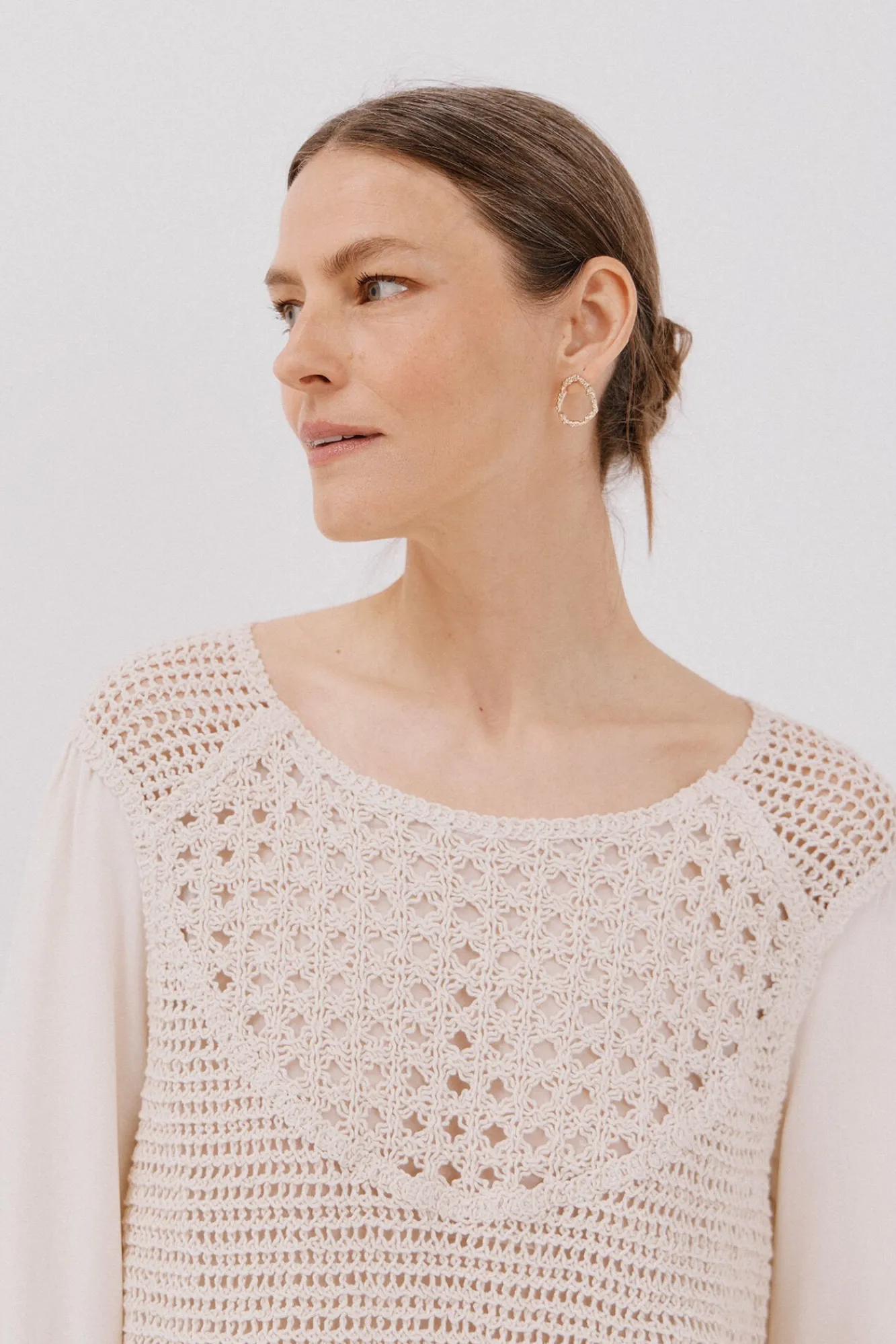 Mujer Cortefiel Blusas>Blusa combinada crochet