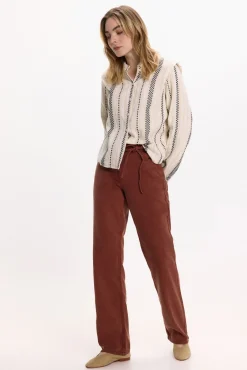 Mujer Vila Blusas>Blusa con bordados de algodón