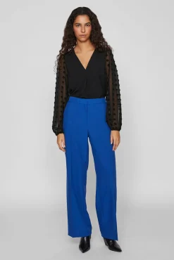 Mujer Vila Blusas>Blusa con plumeti en mangas