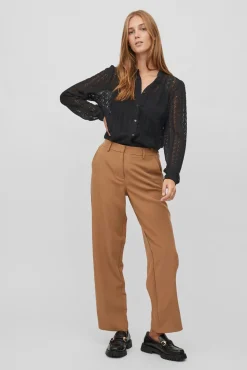 Mujer Vila Blusas>Blusa de encaje con manga larga