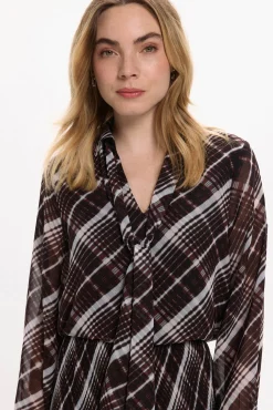 Mujer Vila Blusas>Blusa de gasa con lazada