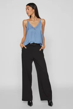 Mujer Vila Blusas>Blusa de tirantes ajustables fluida