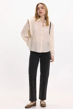 Mujer Vila Blusas>Blusa de viscosa con detalles lúrex