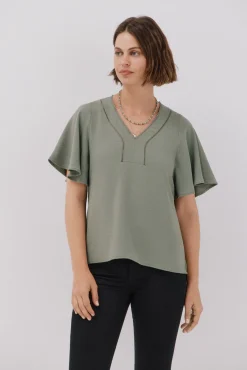 Mujer Cortefiel Blusas>Blusa encaje volantes