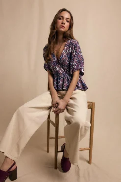 Mujer Slowlove Blusas>Blusa estampada bordado