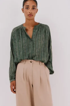 Mujer Cortefiel Blusas>Blusa estampada lurex