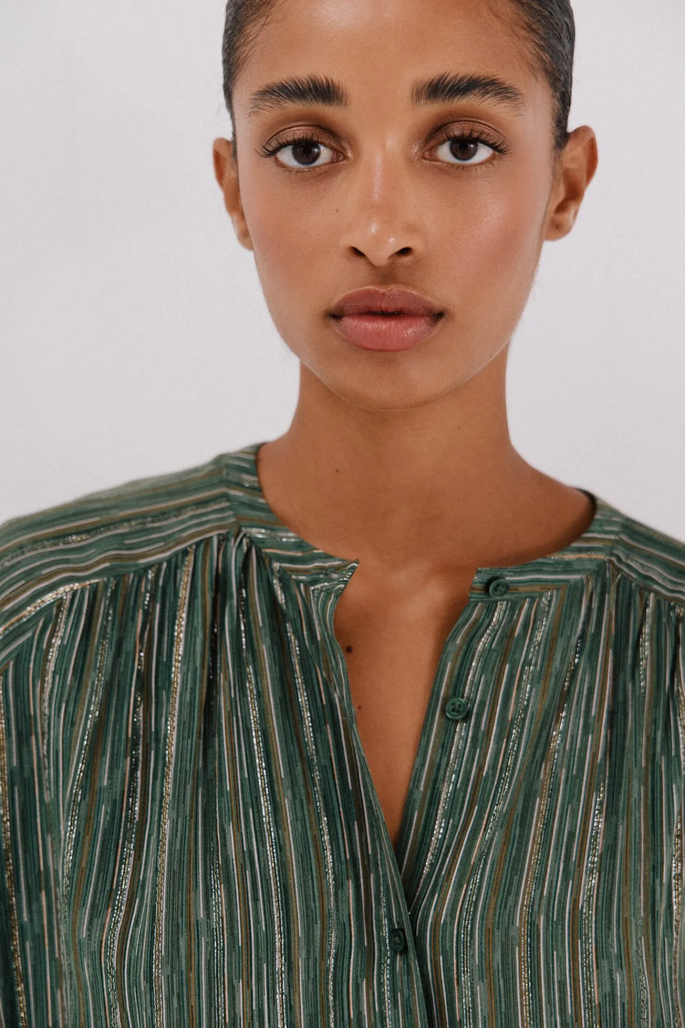 Mujer Cortefiel Blusas>Blusa estampada lurex