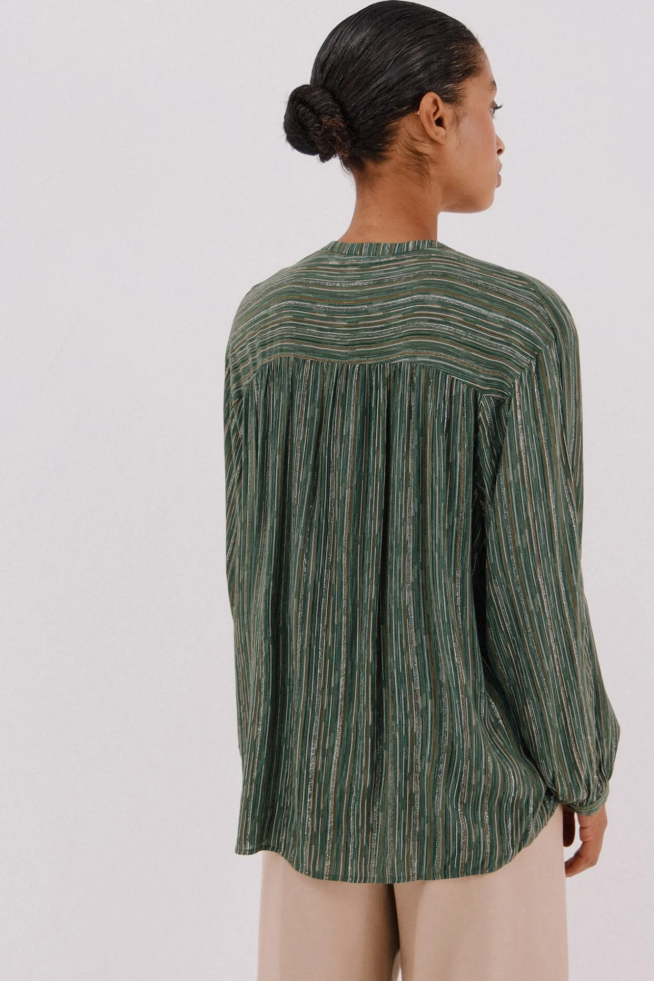 Mujer Cortefiel Blusas>Blusa estampada lurex