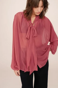 Mujer Grace & Mila Blusas>Blusa fluida con lazada