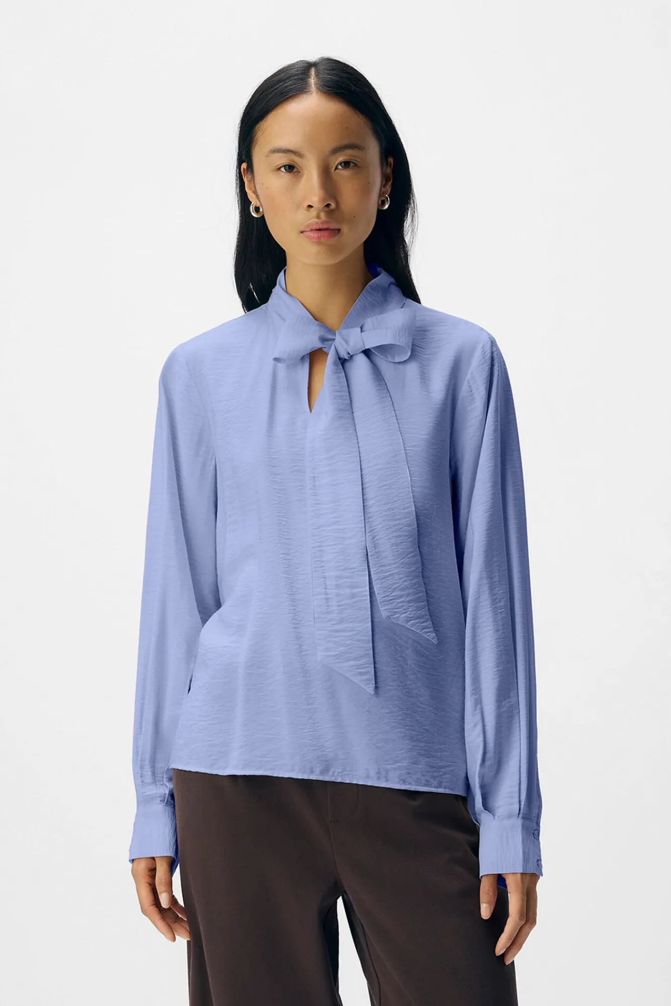 Mujer Object Blusas>Blusa lazo viscosa