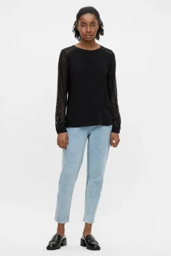 Mujer Object Blusas>Blusa manga fantasía