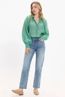 Mujer Vila Blusas>Blusa manga larga abullonada