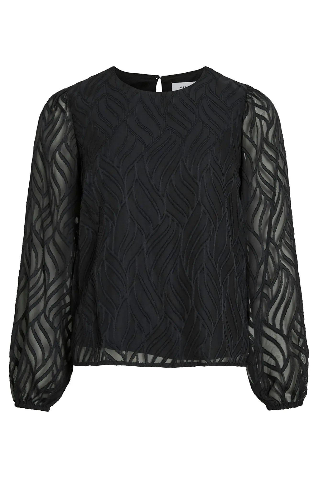 Mujer Vila Blusas>Blusa manga larga con cuello redondo