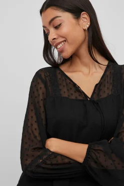 Mujer Vila Blusas>Blusa manga larga plumeti