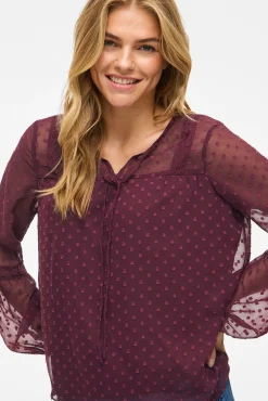 Mujer Vila Blusas>Blusa manga larga plumeti