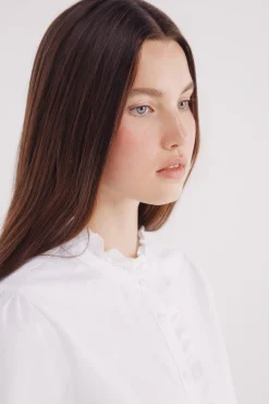 Mujer Springfield Blusas>Blusa Oxford cuello volante