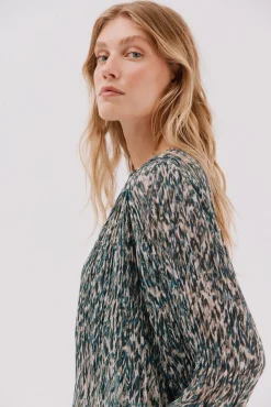 Mujer Cortefiel Blusas>Blusa plisada contraste