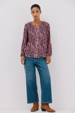 Mujer Cortefiel Blusas>Blusa plisada contraste