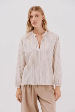 Mujer Cortefiel Blusas>Blusa rayas cordon