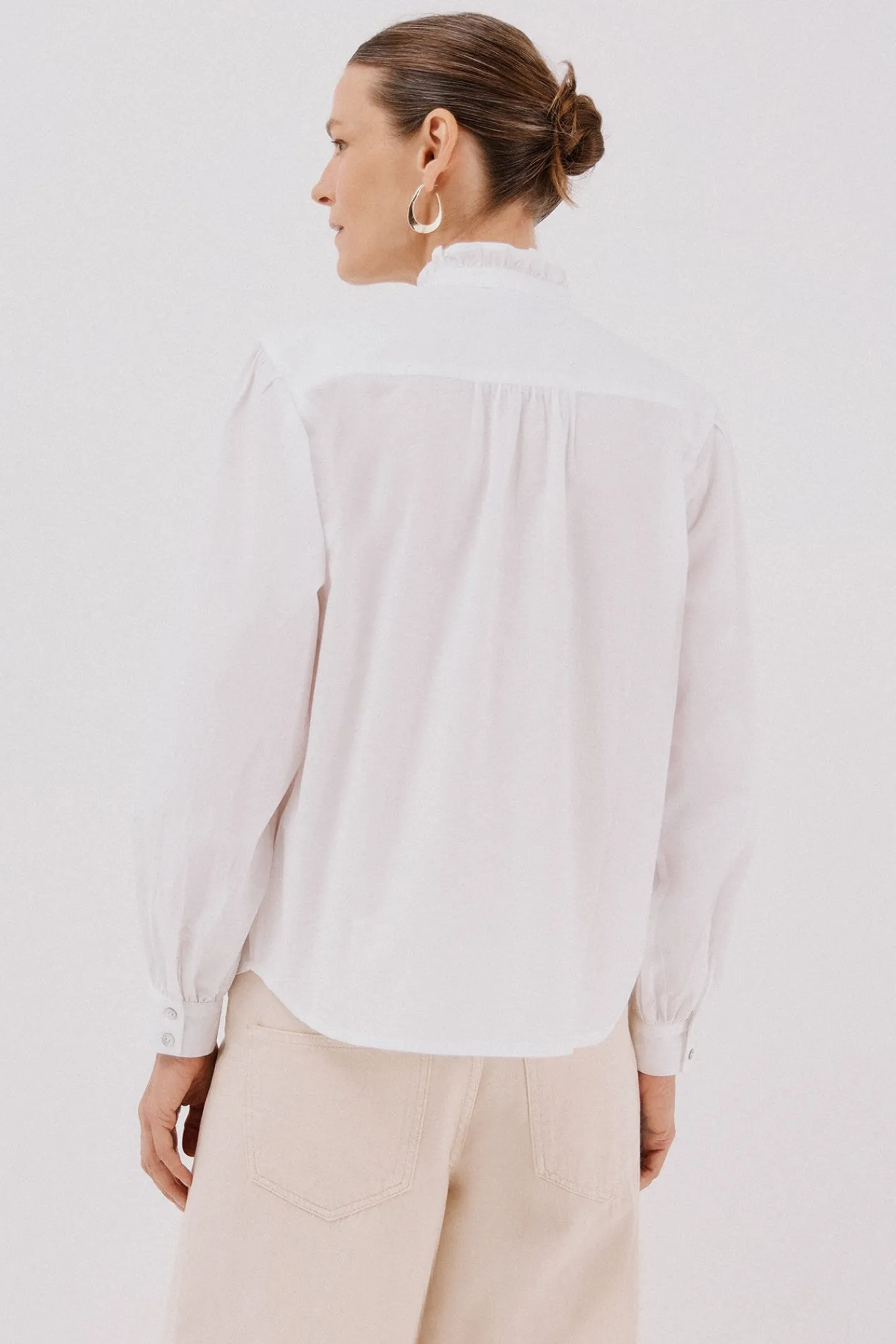 Mujer Cortefiel Blusas>Blusa rayas cuello volantes