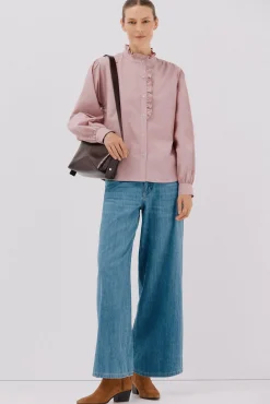 Mujer Cortefiel Blusas>Blusa rayas cuello volantes