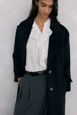 Mujer Pedro del Hierro Blusas>Blusa rayas volante