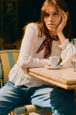 Mujer Springfield Blusas>Blusa romántica gomas