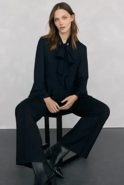 Mujer Pedro del Hierro Blusas>Blusa volantes lazada