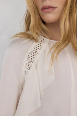 Mujer Pedro del Hierro Blusas>Blusa volantes puntilla