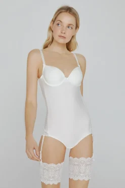 Mujer Ivette Bridal Ropa Interior>Body sin espalda con copa push up en blanco