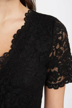 Mujer Morgan Ropa Interior|Monos>Body manga corta con encaje