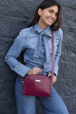 Mujer The Code Bolsos>Bolso Casandra piel frambuesa