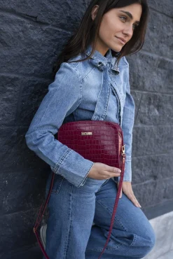 Mujer The Code Bolsos>Bolso Casandra piel frambuesa