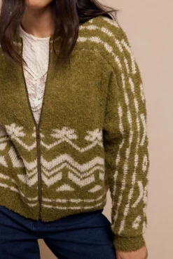 Mujer Slowlove Jerséis>Bomber punto jacquard