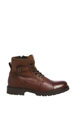 Hombre Jack & Jones Botas>Borceguí hebilla piel