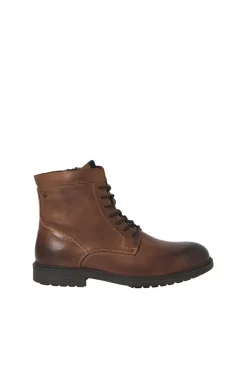 Hombre Jack & Jones Botas>Botas de piel con cordones