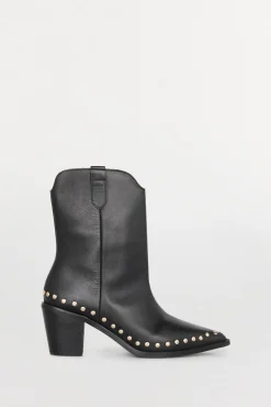 Mujer Pedro del Hierro Tacones|Calzado Piel>Botin tacón con tachas en piel