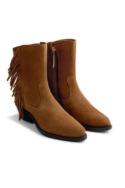 Mujer Gioseppo Tacones|Calzado Piel>Botines cowboy piel flecos kasson