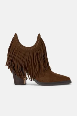 Mujer Alma en Pena Tacones|Calzado Piel>Botín flecos largos