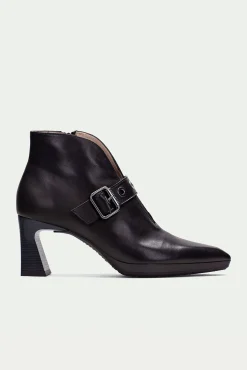 Mujer Hispanitas Tacones|Calzado Piel>Botín punta fina con hebilla y ojetes ATLANTA